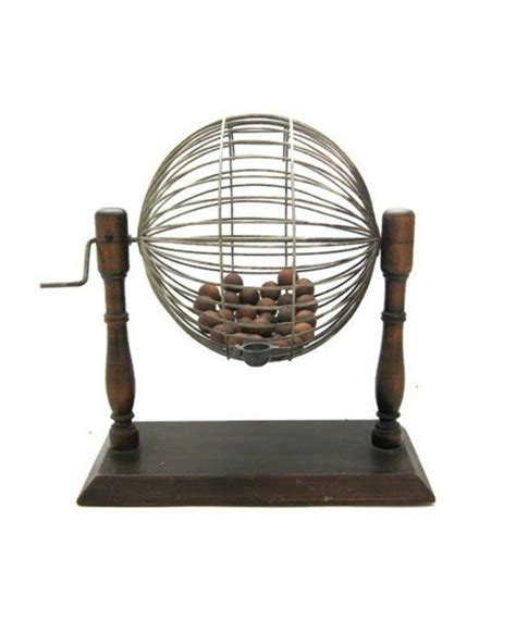 bingo ball turner|Vintage Bingo Cage Turner With Wood Numbered Balls Industrial .